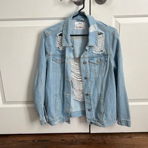 Judith March Distressed Jean Jacket